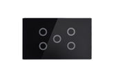 Touch Light Switch 5 Gang - Shadow Black