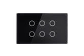 Touch Light Switch 6 Gang - Shadow Black
