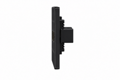 HDMI Wall Socket | Premium Glass Multimedia Outlet - Shadow Black