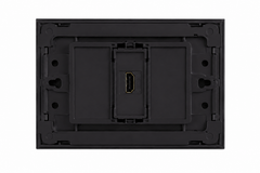 HDMI Wall Socket | Premium Glass Multimedia Outlet - Shadow Black