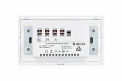 Smart Matter WiFi Power Point + USB-C 20W - Frost White (RGB Backlit Buttons)