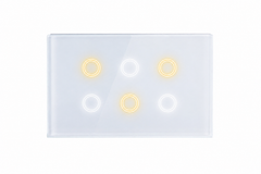 Touch Light Switch 6 Gang - Frost White - New Series