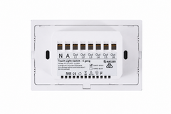 Touch Light Switch 6 Gang - Frost White - New Series