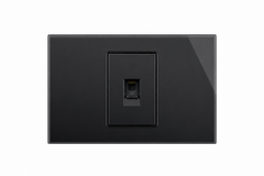 RJ11 Telephone Wall Socket - Shadow Black