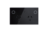 Smart Matter WiFi Power Point + USB-C 20W - Shadow Black (RGB Backlit Buttons)
