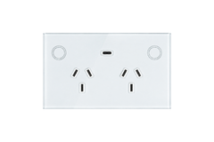 Smart Matter WiFi Power Point + USB-C 20W - Frost White (RGB Backlit Buttons)