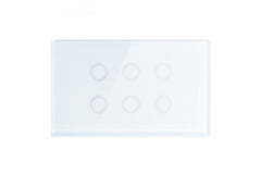 Smart WiFi Light Switch - 6 Gang Switch - Frost White