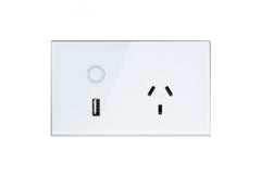 Smart WiFi Power Socket - USB + GPO Socket - Frost White