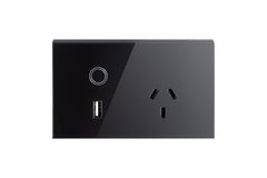 Smart WiFi Power Socket - USB + GPO Socket - Shadow Black