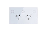 Smart WiFi Power Wall Socket GPO with 1 Gang Light Switch - Frost White - Matzier