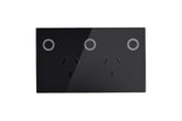 Smart WiFi Power Wall Socket GPO with 1 Gang Light Switch - Shadow Black - Matzier