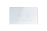 Touch Light Switch 2 Gang - Frost White - Matzier