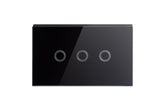 Touch Light Switch 3 Gang - Shadow Black - Matzier