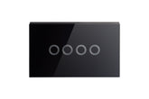 Touch Light Switch 4 Gang - Shadow Black - Matzier