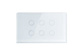 Touch Light Switch 6 Gang - Frost White - Matzier