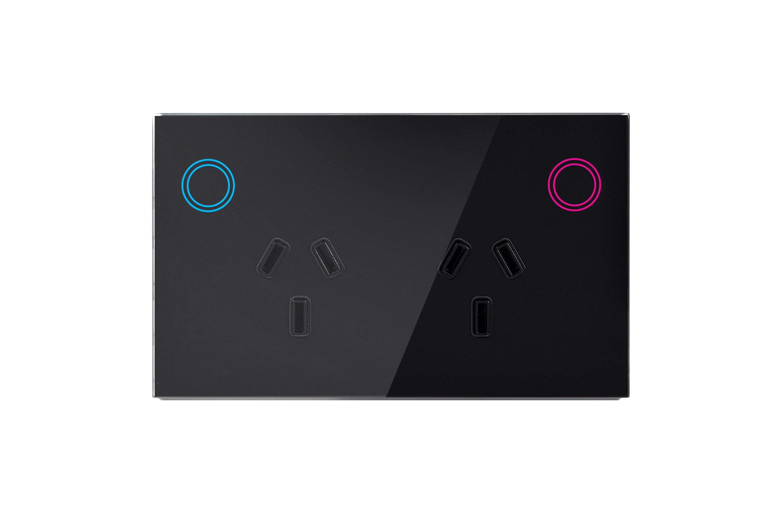 Smart Matter WiFi Power Socket GPO - Shadow Black (RGB Backlit Buttons)