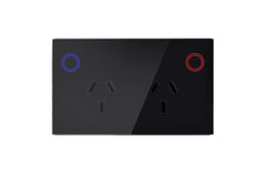 Smart Matter WiFi Power Socket GPO - Shadow Black (RGB Backlit Buttons)
