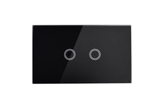Smart Wifi Light Switch 2 Gang - Shadow Black