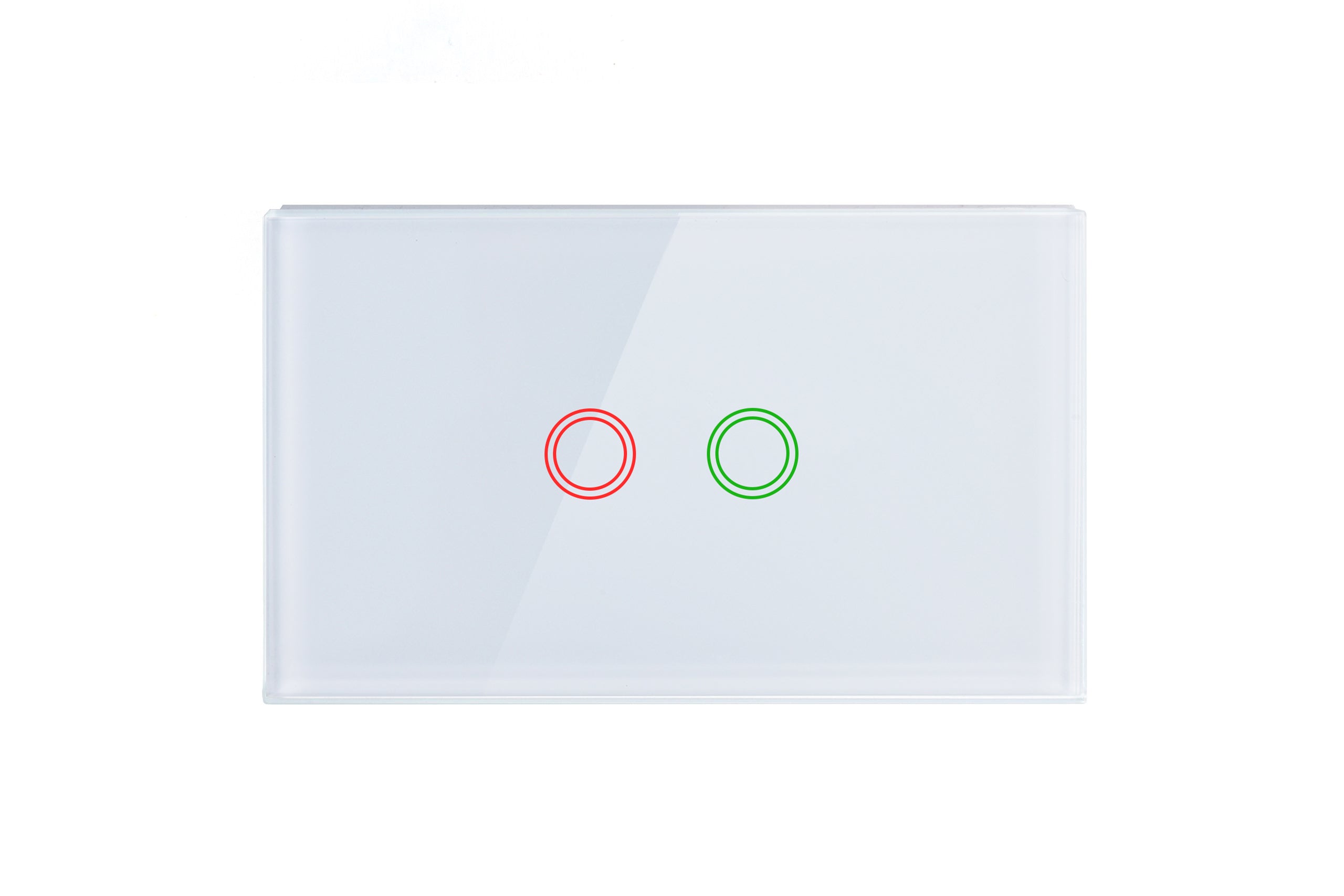 Smart Matter WiFi Light Switch 2 Gang - Frost White (RGB Backlit Buttons)