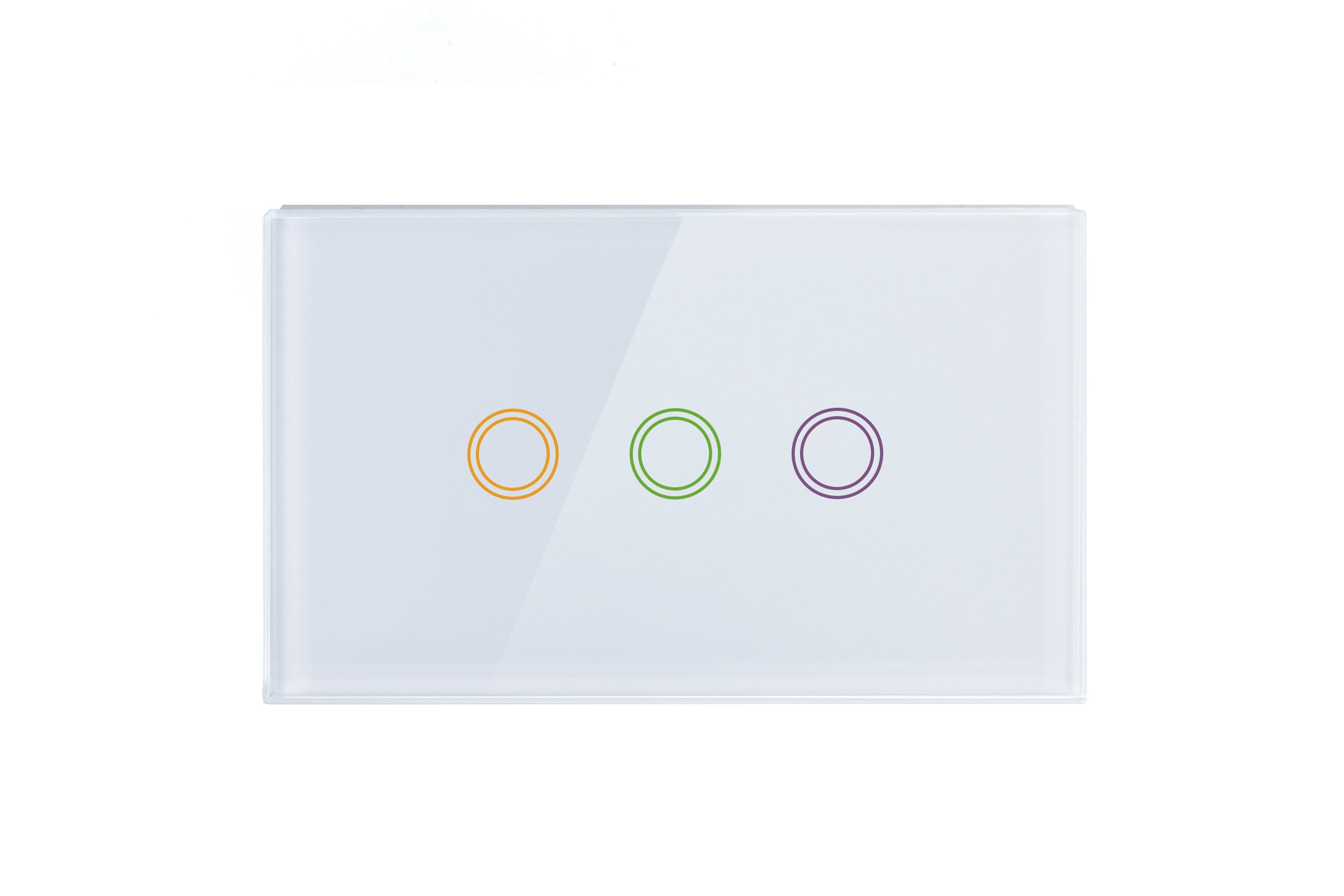 Smart Matter WiFi Light Switch 3 Gang - Frost White (RGB Backlit Buttons)