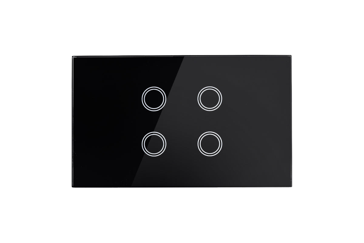 Smarter WLAN-Lichtschalter 4-fach (schwarz)