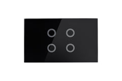 Smarter WLAN-Lichtschalter 4-fach (schwarz)
