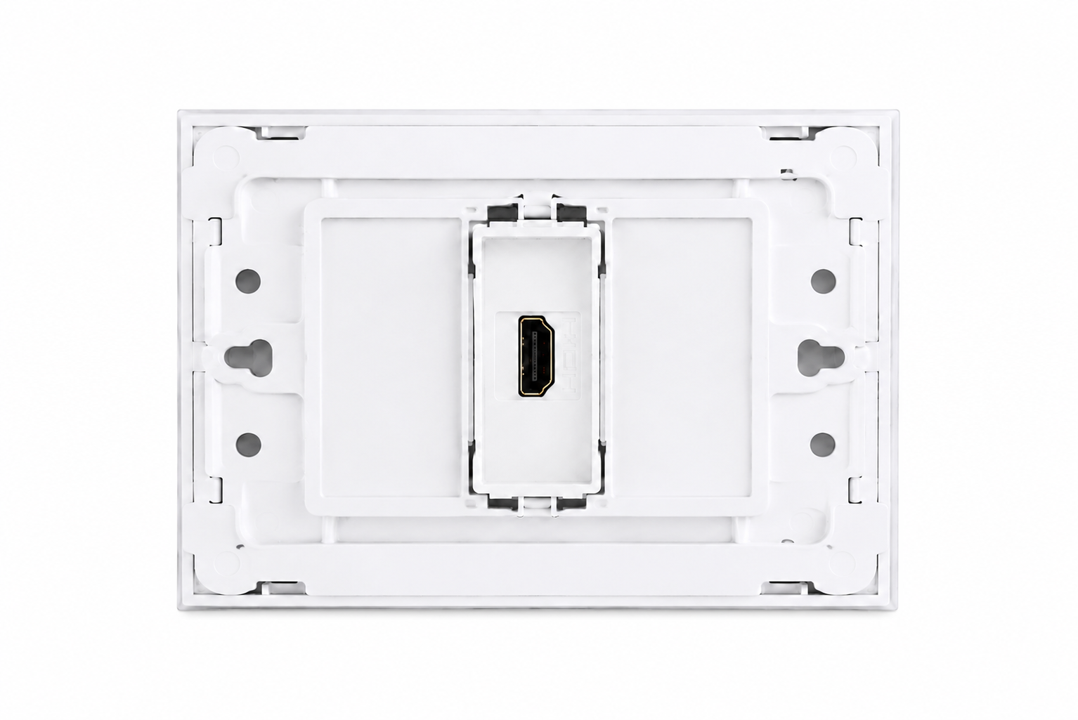Matzier HDMI Wall Socket | Premium Glass Multimedia Outlet - Frost White