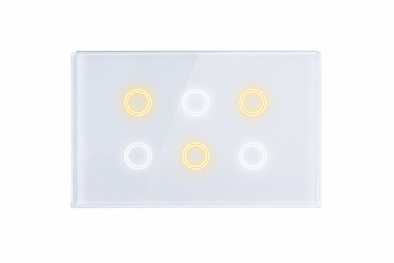 Touch Light Switch 6 Gang - Frost White - New Series