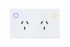 Smart Matter WiFi Power Socket GPO - Frost White (RGB Backlit Buttons)