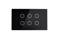 Touch Light Switch - 6 Gang Switch - Shadow Black