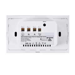 Smart WiFi Power Wall Socket GPO with 1 Gang Light Switch - Frost White