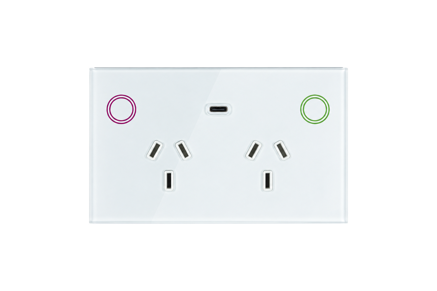 Smart Matter WiFi Power Point + USB-C 20W - Frost White (RGB Backlit Buttons)