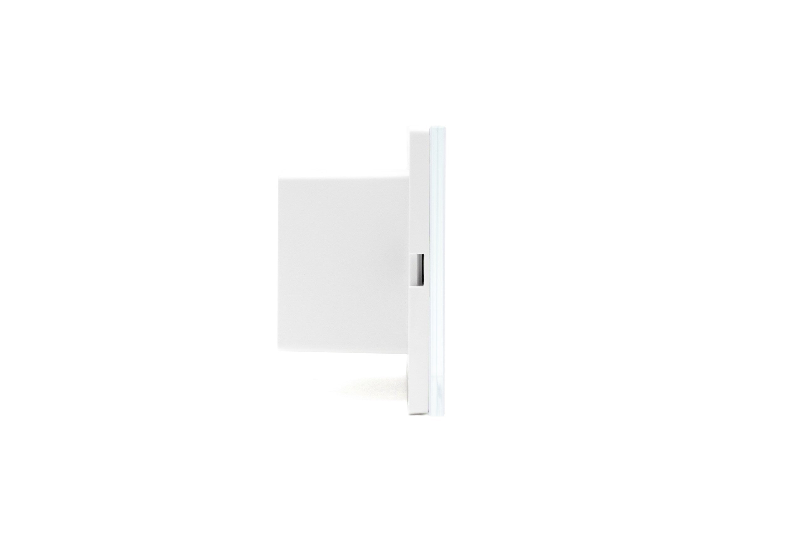 Touch Power Wall Socket GPO with 1 Gang Light Switch - Frost White