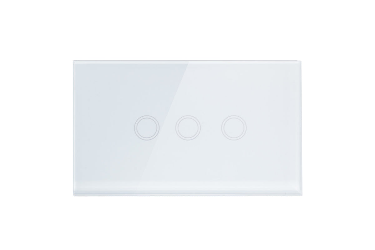 Touch Light Switch 3 Gang - Frost White - New Series