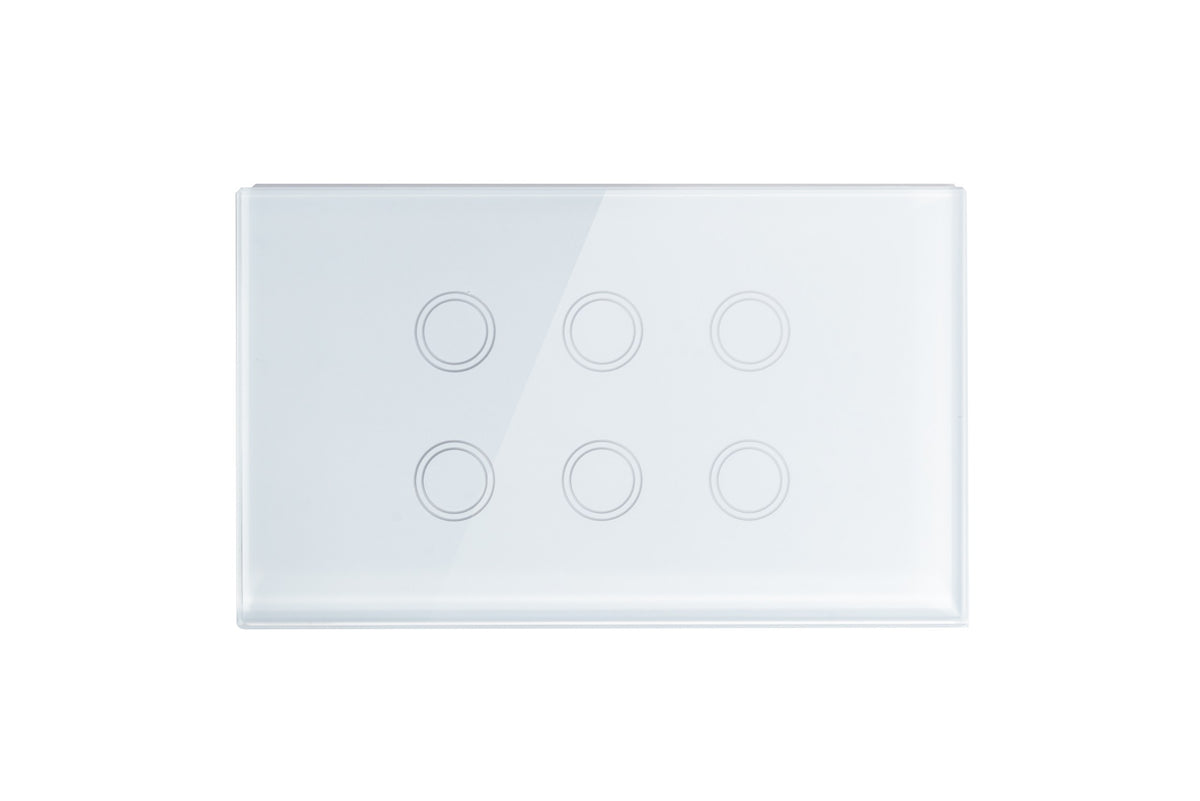 Touch Light Switch - 6 Gang Switch - Frost White
