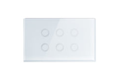 Touch Light Switch - 6 Gang Switch - Frost White
