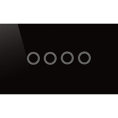 Touch Light Switch 4 Gang - Shadow Black