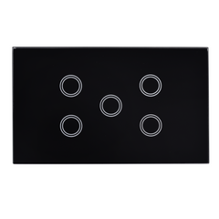 Smart Wifi Light Switch 5 Gang - Shadow Black