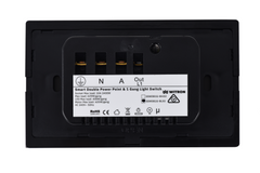 Smart WiFi Power Wall Socket GPO with 1 Gang Light Switch - Shadow Black