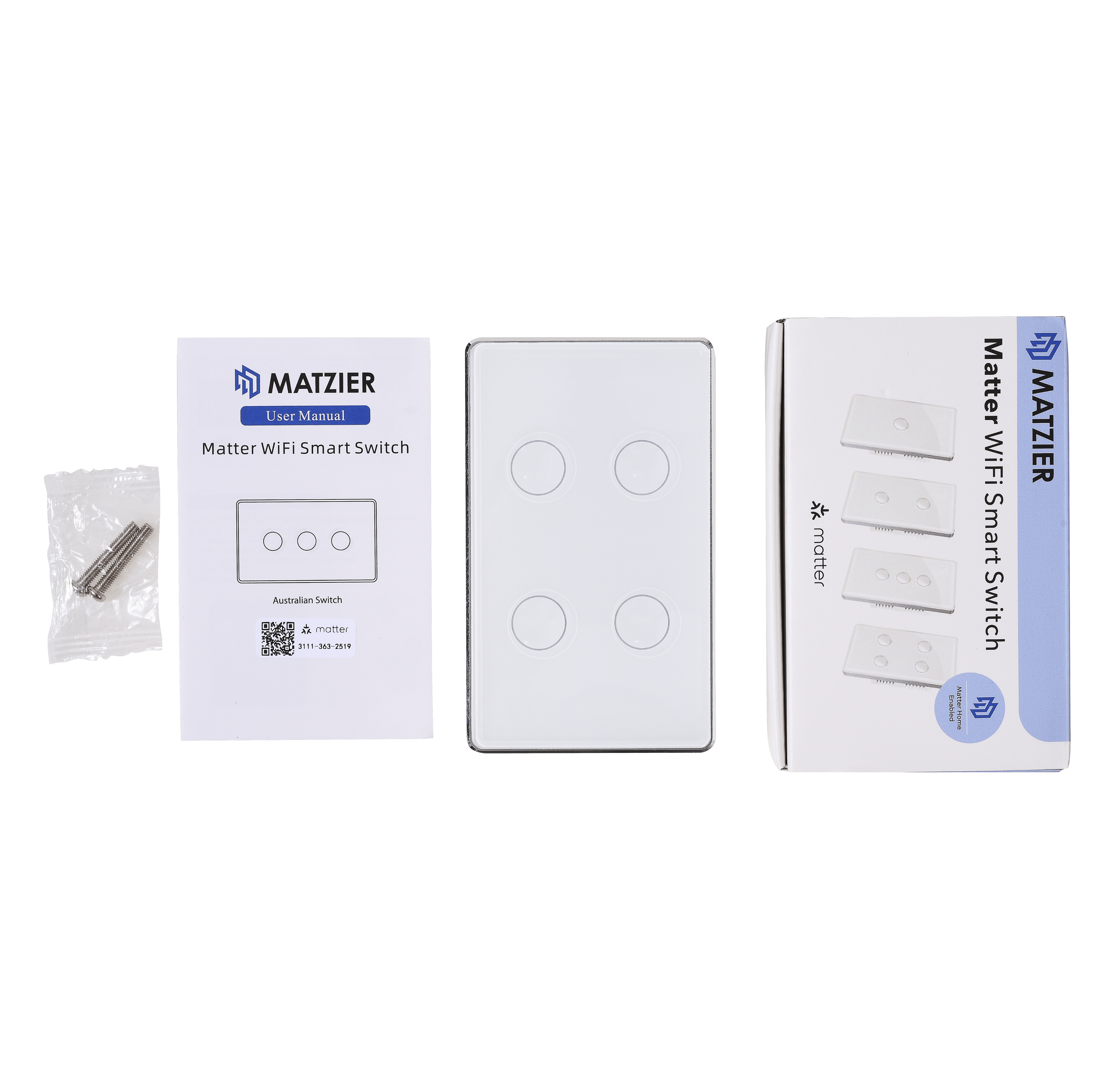 Matzier - 4 Gang Matter Home Switch - Matzier