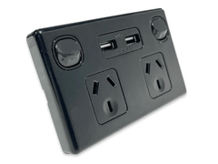 Original Double GPO Double USB (Black) - Matzier