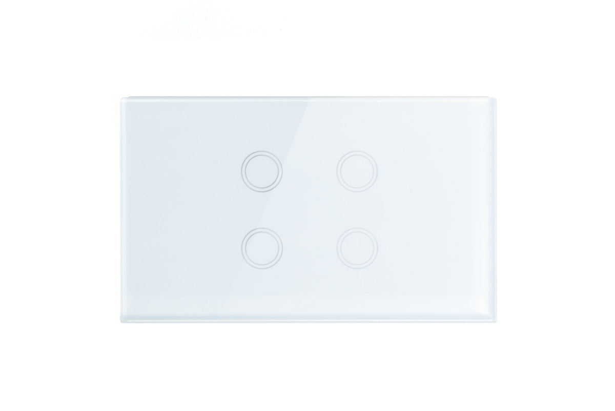 Smart Wifi Light Switch 4 Gang - Frost White - Matzier