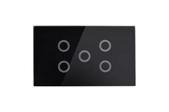 Smart Wifi Light Switch 5 Gang - Shadow Black - Matzier