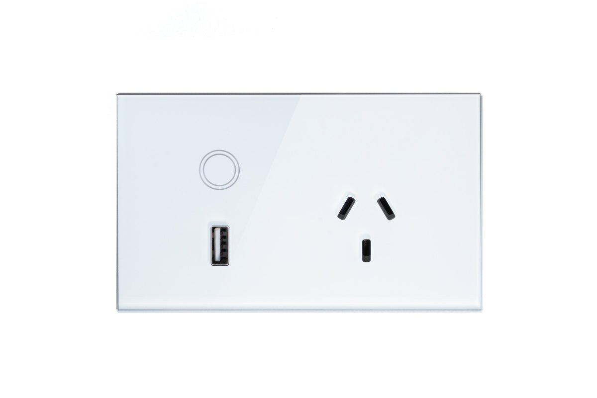 Smart Wifi Power Socket USB + GPO - Frost White - Matzier