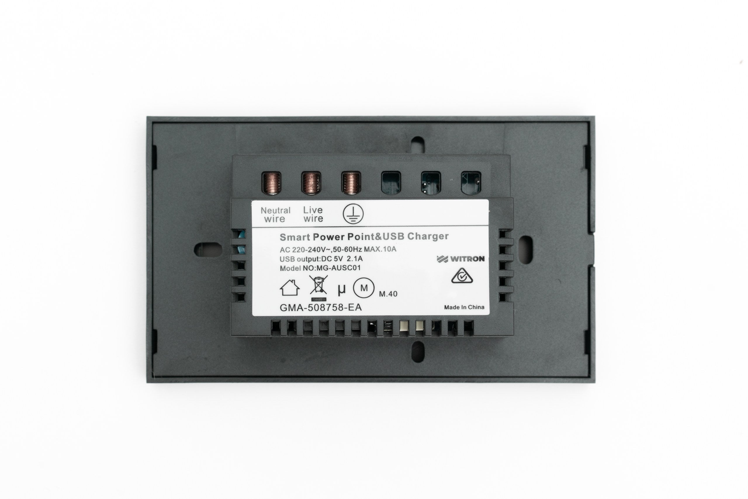 Smart Wifi Power Socket USB + GPO - Shadow Black - Matzier