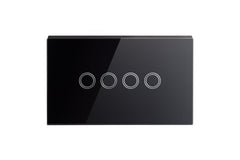 Touch Light Switch 4 Gang - Shadow Black - Matzier