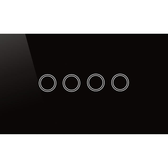 Touch Light Switch 4 Gang - Shadow Black - Matzier