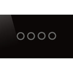Touch Light Switch 4 Gang - Shadow Black - Matzier