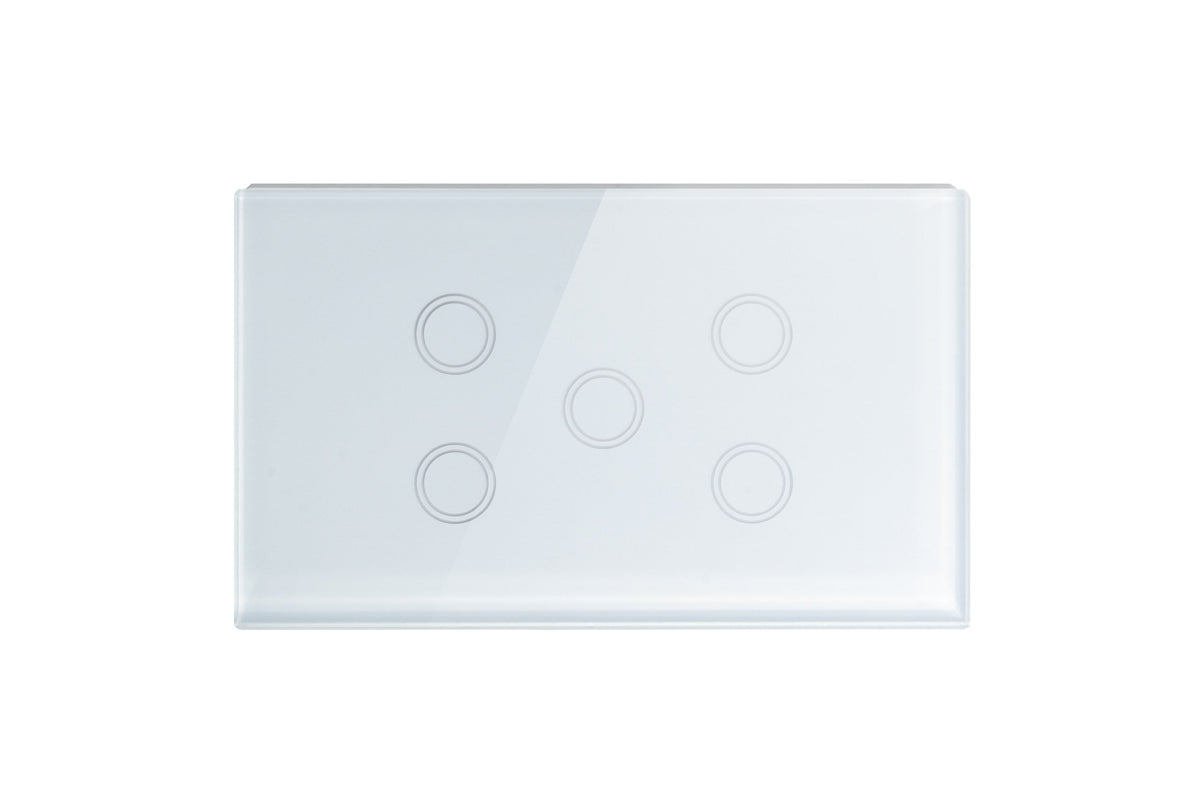Touch Light Switch 5 Gang - Frost White - Matzier