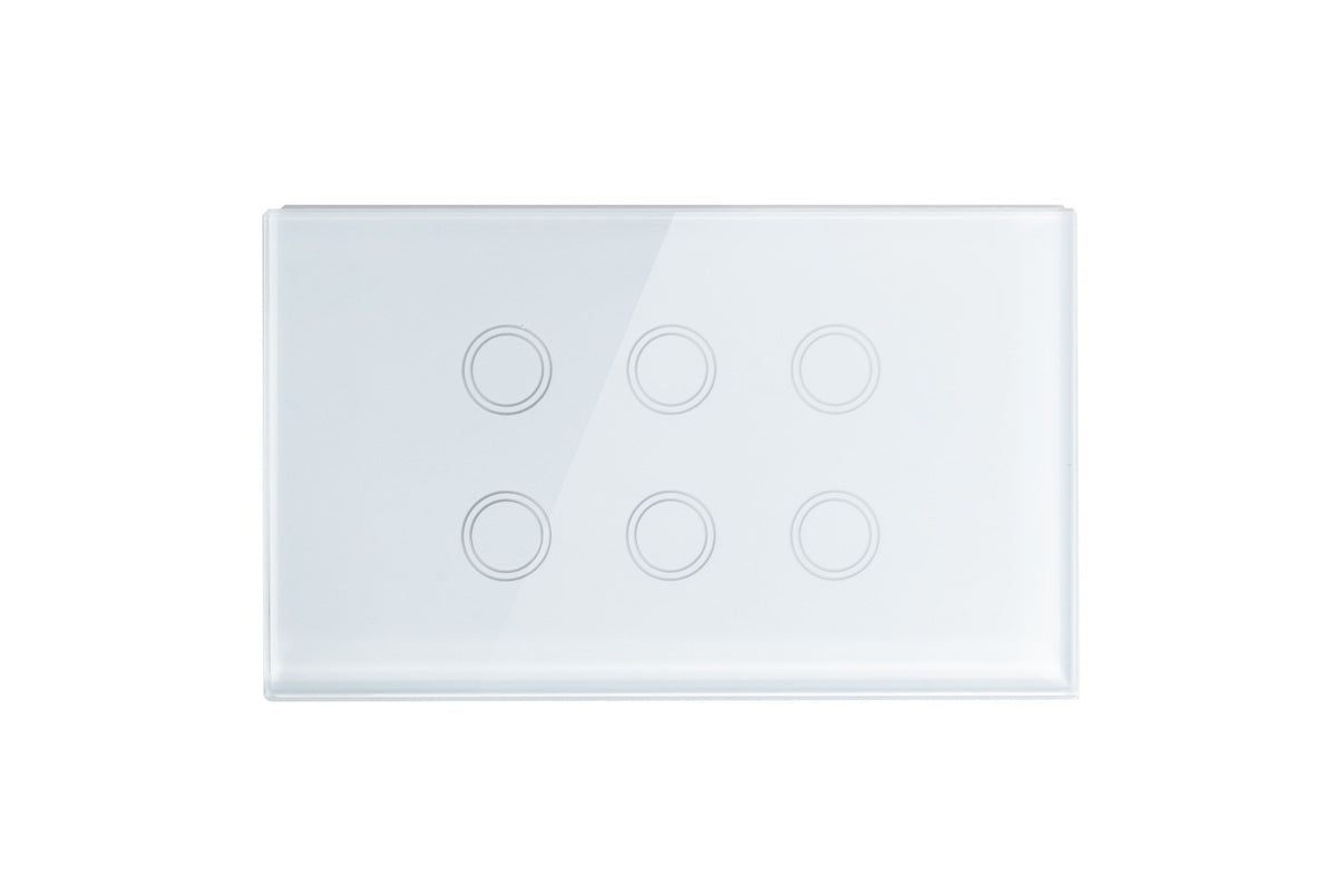 Touch Light Switch 6 Gang - Frost White - Matzier